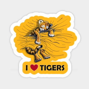 I love tigers Sticker